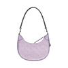 Tory Burch T Monogram Metallic Hardware Signature Pattern Crescent Bag Women handbags Light-Purple 162023-500