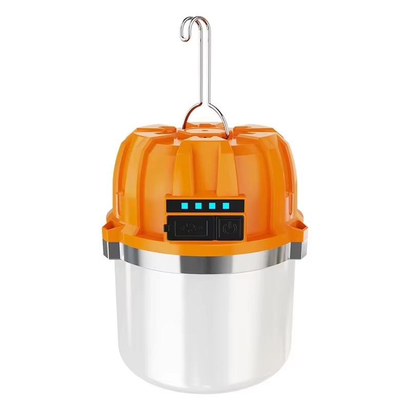 HOMEFISH Camp Lamp, Outdoor Tent Light, Portable Lantern, Multifunctional Emergency Light, Battery Powered (Without Batteries )