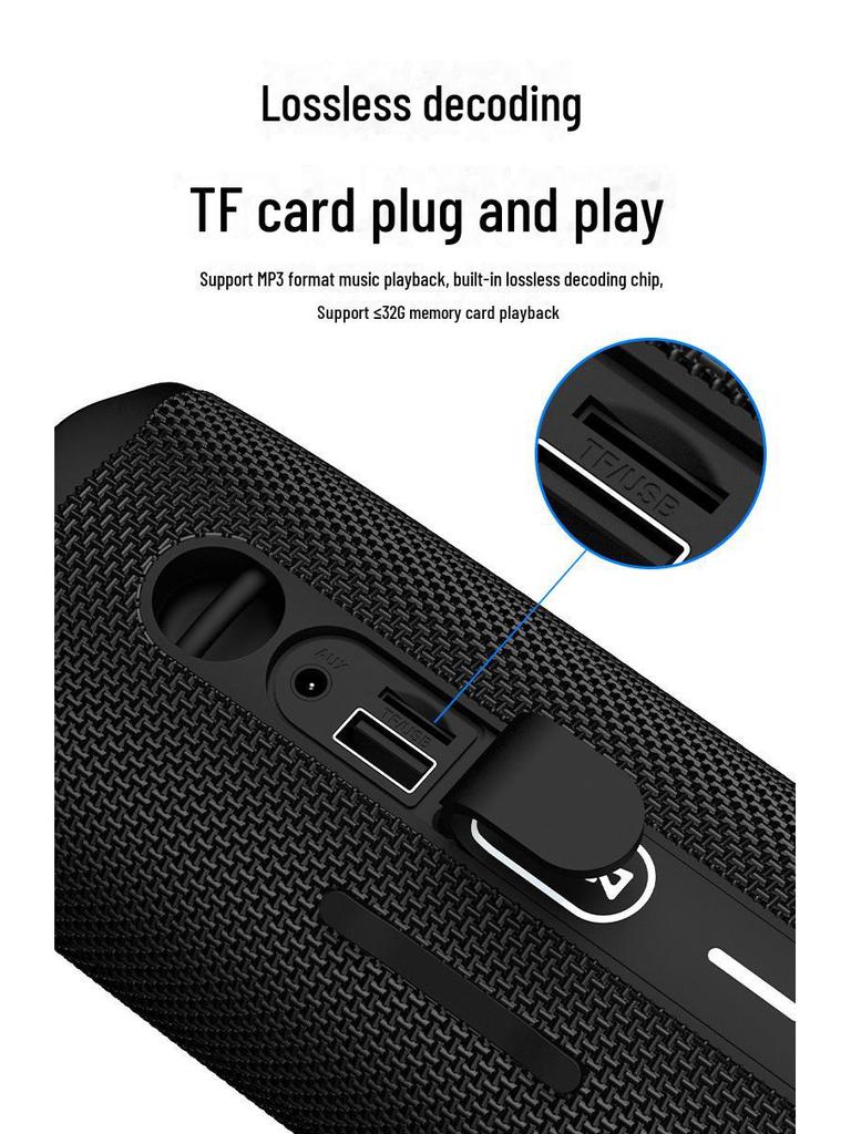 Cross-Border IPX6 Waterproof Portable Bluetooth Speaker with Subwoofer, Outdoor Multifunction Wireless FLIP6.