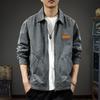 2025 Men's Casual Lapel Jacket: Handsome Detroit Workwear Coat for Spring and Autumn