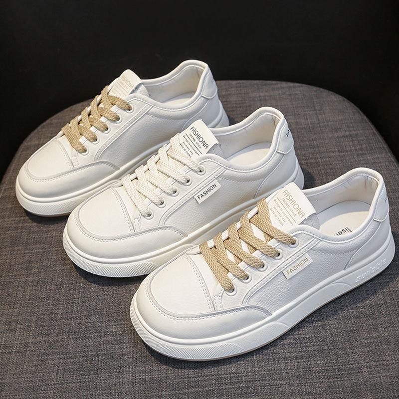 Soft-soled Lightweight Leather Little White Shoes Women's Shoes Early Autumn New Flat-soled Casual Sports Shoes Student Board Shoes
