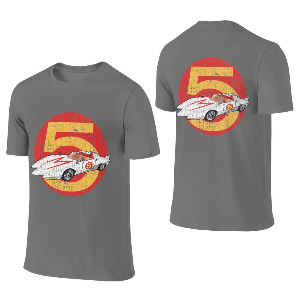 Mach 5 Distressed Vitage American Style Reversible Tshirt Minimalist Street Style Home Comfort Unisexs Tshirts