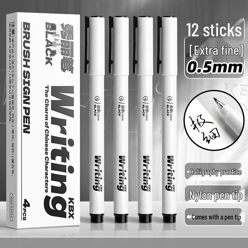 Elegant Calligraphy Brush Pen - Student & Adult Beginner, Fountain Pen Style with Soft Tip for Regular Script