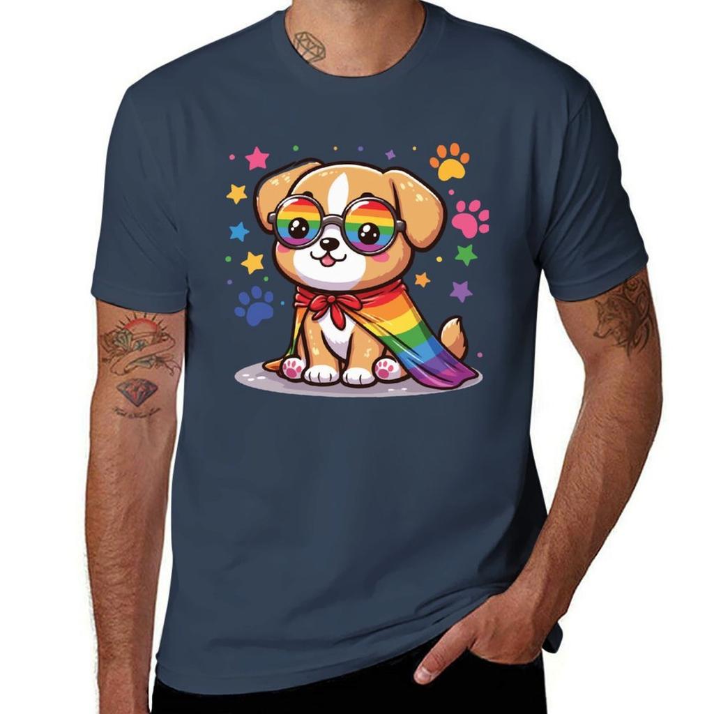 Progressive Pride Dog TShirt High Quality Durable TShirt