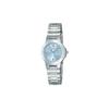 30M Water Resistant Quartz Movement Stainless Steel Watch Blue Dial Unisex Watches LTP-1177PA-2A