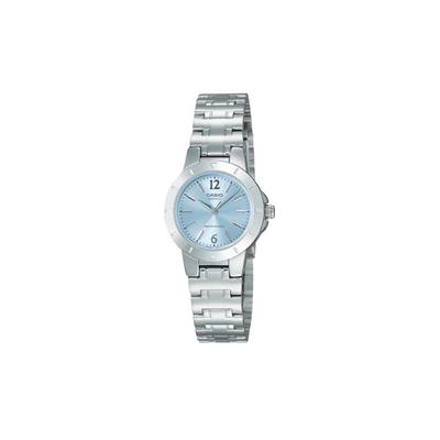 30M Water Resistant Quartz Movement Stainless Steel Watch Blue Dial Unisex Watches LTP-1177PA-2A