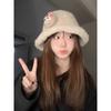 Women’s Hat Fluffy Fisherman Hat - Autumn Winter Warm Versatile Bucket Hat with Creative Ear Flaps