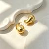 European and American 18k Gold-Plated Stainless Steel Water Drop Stud Earrings