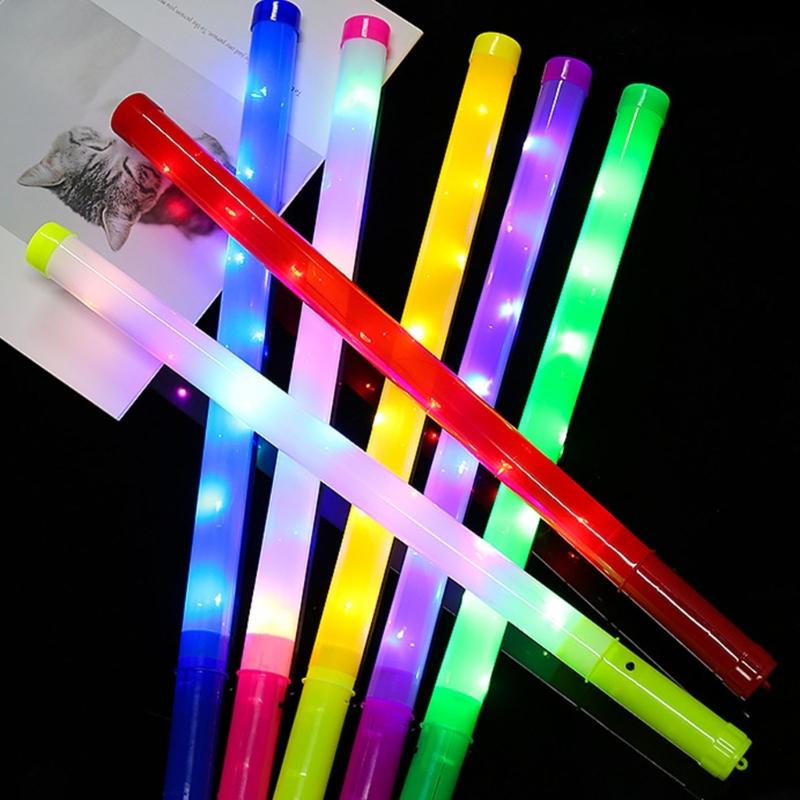10Pcs  Color Changing Glowing LED Sticks Rainbow Colored Lighted Up Sticksfor Birthday Halloween Festival Celebration