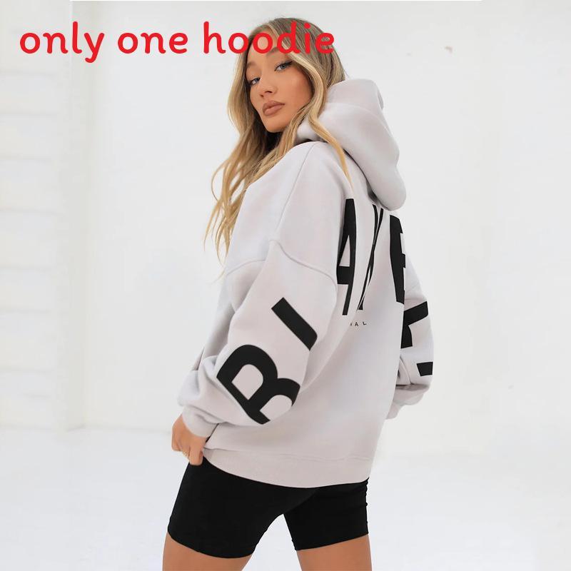 Streetwear Hoodie For Women Thick Polyester With Letter Graphic Fall 2023