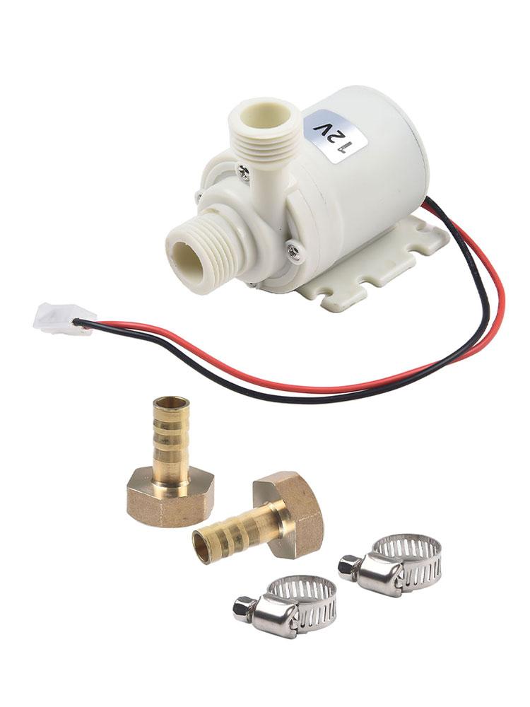 12V DC Solar Water Heater Circulation Pump with Low Power Draw 0.7A Max Flow 8 L Min 3 M Head 1/2 Inch NPT Compatible