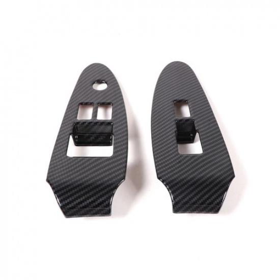 Carbon fiber ABS Window Lift Switch Button Trim Frame for Nissan 370Z 2009-20