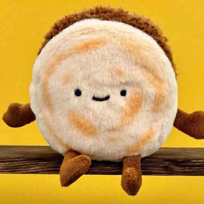 12cm Cute Meat Buns Plush Doll Keychains Toys Cartoon Food Keyring Pendant Backpack Accessories Boys Girls Couple Party Gifts