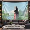 Spirited Away Personalized Tapestry Support Custom Name, Wall Art Home Decoration