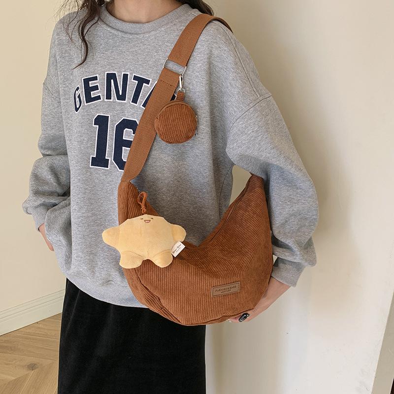 Mother and child bag two-piece set new shoulder bag fashion corduroy messenger bag