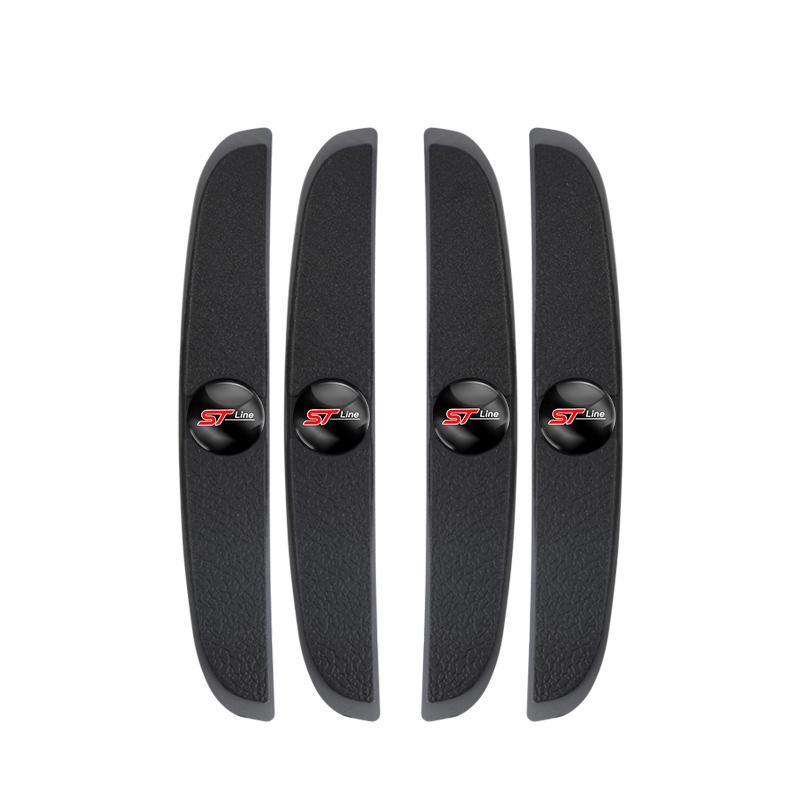 4Pcs Car Door Rearview Mirror Protector Stickers Rubber Anti-Collision For Ford ST Line Focus Mustang Fiesta Puma Ranger Kuga IL8