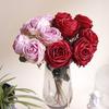 Artificial Rose Flower Realistic Faux Silk Rose with Stem for DIY Wedding Bouquets Home Party Table Centerpiece Floral Arrangement