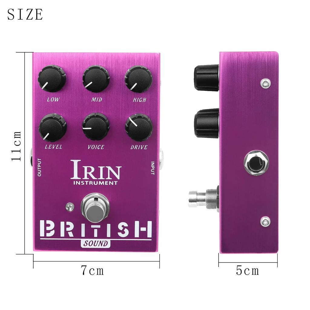IRIN AN-31 Guitar Pedal British Sound Rock Amp Simulator Effect Brit-Rock Era BluesBreaker Overdrive Guitar Pedal with Adapter