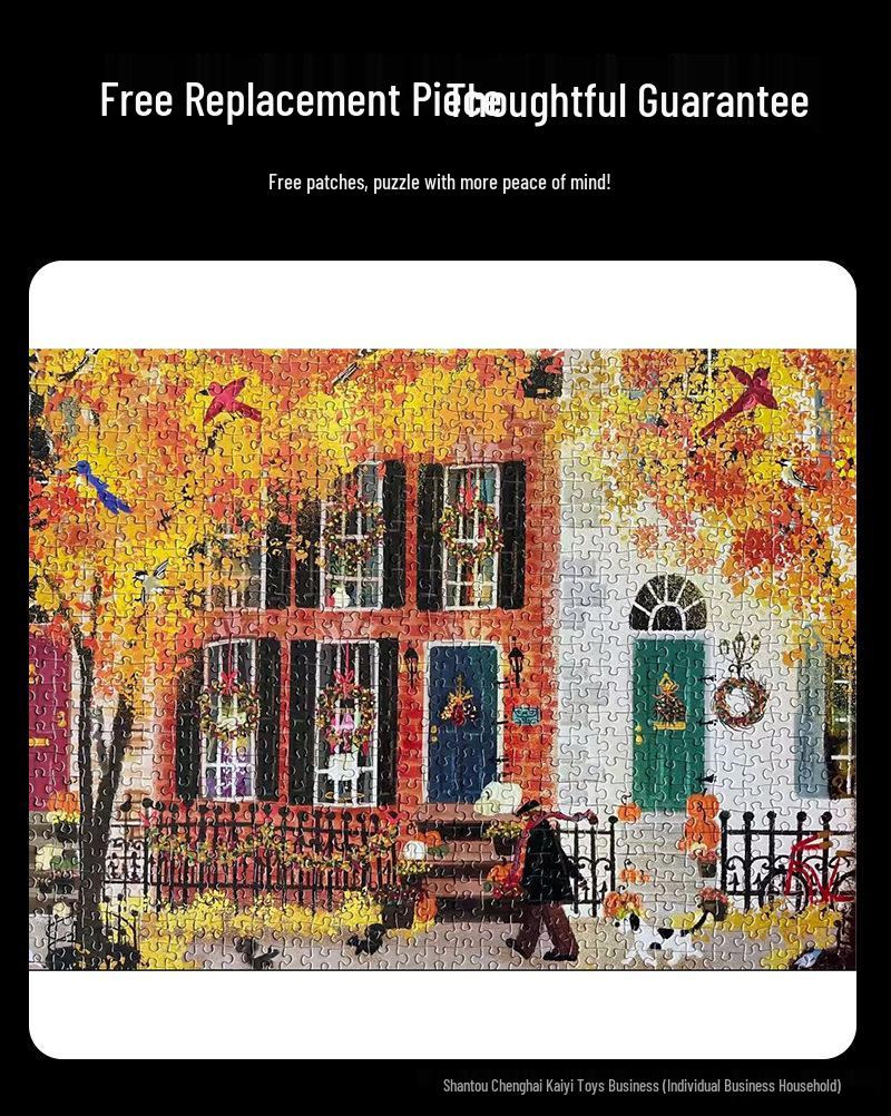 Galison Herbstliche Nachbarschaft – 1000-teiliges Puzzle – Perfekt für Erwachsene zur Entspannung und zum lehrreichen Spielen