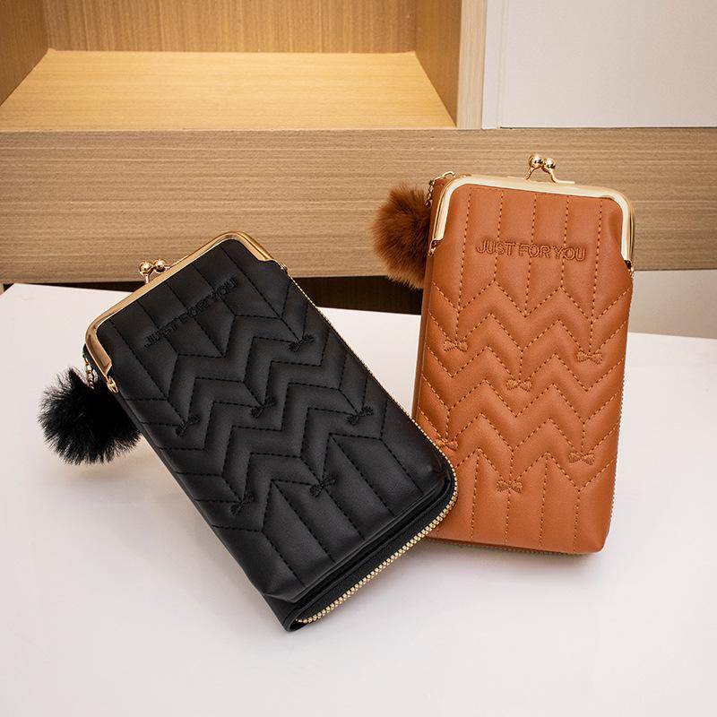 Rhombus Mobile Phone Bag New Xiaoxiangfeng Women's Bag Single Shoulder Oblique Span Bag Simple Bag Women's Versatile Clip Bag