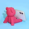 Suport adorabil pentru telefon cu urs de desene animate, culoare roz, suport stabil, suport pentru telefon mobil, ornament de decorare pentru birou