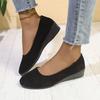 2025 Ladies Shoes Shallow Women's High Heels Hot Sale Round Toe Casual Pumps Women New Plus Size Wedg Eshoes for Women