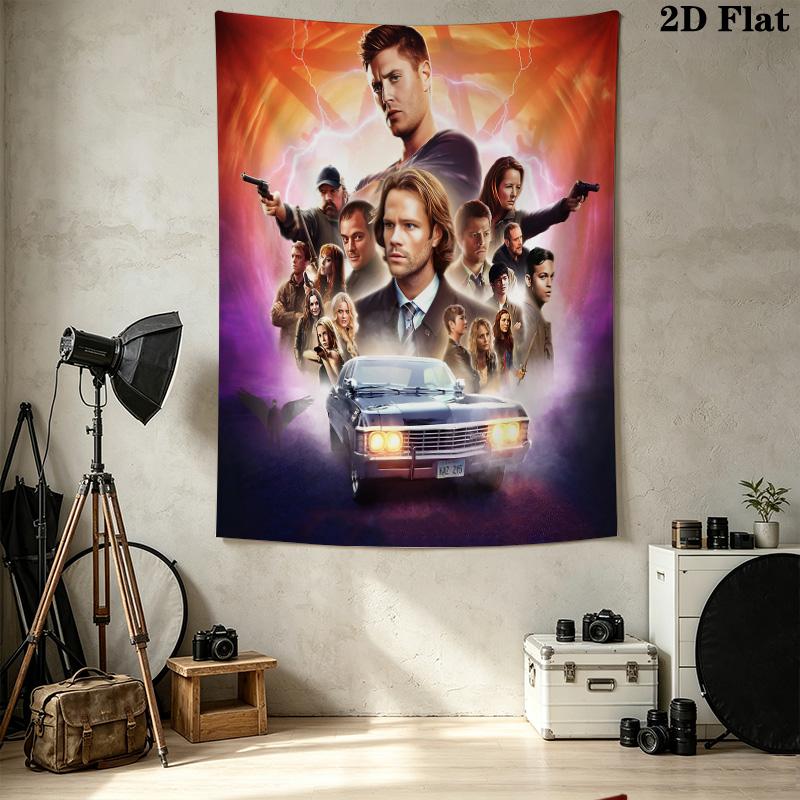 Supernatural Wall Tapestry Aesthetic Wall Hanging Printed Fabric Blanket Decorative Tapestries For Bedroom Living Room Home Decor