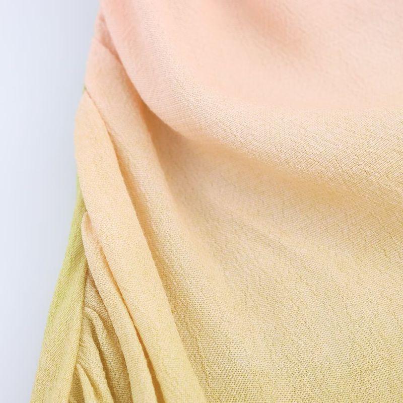 Kaslead New Arrival Women's Clothing Fashion Style Fashion Flower Print Hanging Collar Dress 2587078