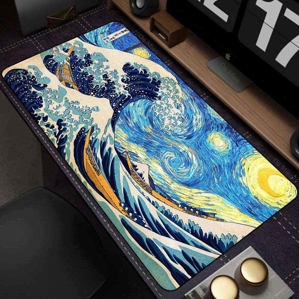 Large Mousepad Japan Great Wave Mousepads Keyboard Mat Deskpad Pc Game Desk Mats Company Mouse Pad Rubber anti slip Mouse Mats
