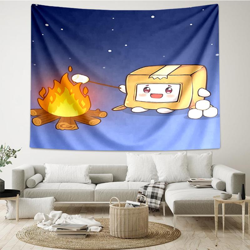 LankyBox Print Tapestry, Backdrop, Easy Setup, Ideal for Bedroom, Office & Living Room, with Aesthetic Wall Hanging Decor.