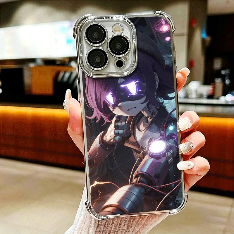 

M-Murder D-Drones Uzi Doorman Plating Phone Case For Iphone 16 17 Pro Max Air 16E 14 15 Plus 12 13 Mini Anti-Fall Airabag Cover iPhone 12 Pro Max