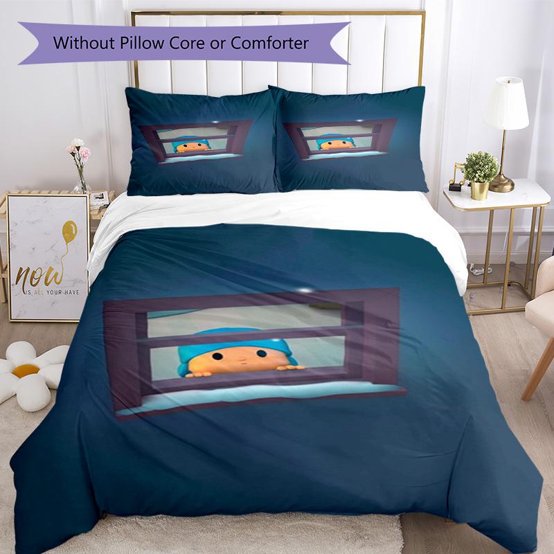 Pocoyo Quilt Cover Set Perfect for Bedrooms Soft Fabric Perfect Gift for Friends & Family