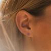 eManco Colorful Rhinestone Diamond-Studded Earrings, Stainless Steel Gold-Plated Ear Cuff.