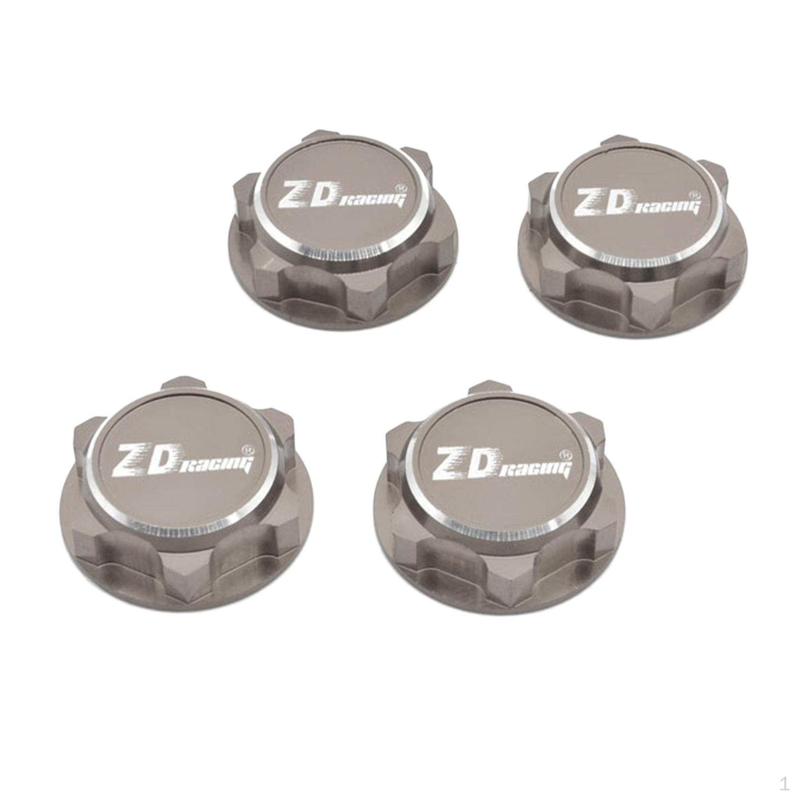 

17mm Hex Wheel Nuts Set for RC Cars And Trucks Titanium Gray