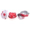 10Pcs/Set 100Ml Heart Shaped Aluminum Foil Cake Cup With Lids Baking Pans