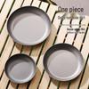 High-End Antibacterial Titanium Dinner Plate: Food-Grade, Multi-Functional, Round, Portable for Household and Outdoor Camping.