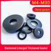 Blackened Iron Flat Washers: Enlarged, Thickened M10-M20 Flat Washers and Shims
