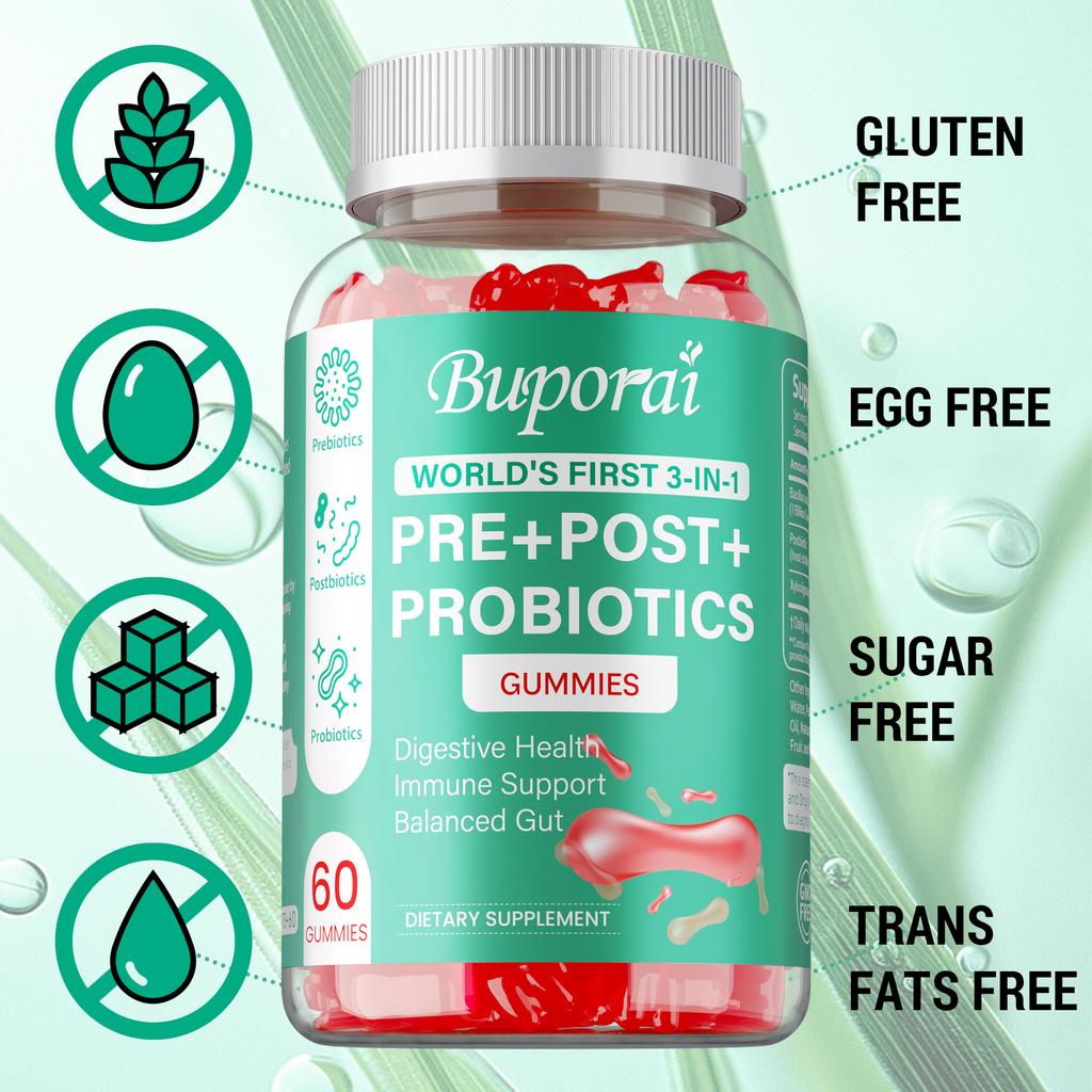 Synbiotics, Rich In Prebiotics and Probiotics, Containing Lactobacillus and Bifidobacteria, Promote Gut Health and Relieve Bloating.