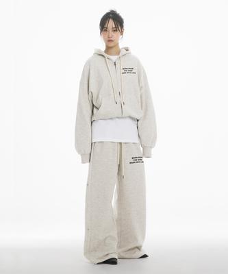Fanshow (Setup) Mwl Hooded Zipup+Snap Pants - Oatmeal