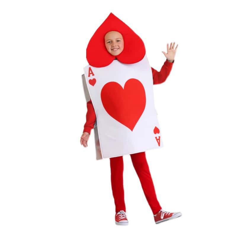 

Halloween Playing Cards Heart Costume Adult s Day Alice in Wonderland Stage Performance Costume Children s Day Performance Show One size fits all