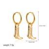 316 Stainless Steel Waterproof Denim Boots Pendant Necklace Cool Cowgirl Cowboy Boot Hat 18K Gold Plated Collar Necklaces Gifts