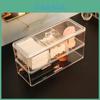 Acrylic Rectangular Desktop Storage Box With Lid For Jewelry And Makeup Organizer