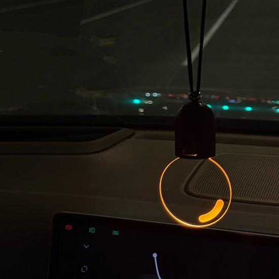Bulb Car Charm Creative Car Hanging Light with Motion Sensor Rechargeable Retro Rearview Mirror Decoration Warm Glow Ambient Light for Night Driving
