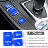 3pcs Car Gear Position Panel Button Knob Covers Blue Accessories For BMW 1 2 3 4 Series F20 F21 F22 F23 F30 F31 F34 F32 F33 F36