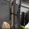 Towel Hanger Glass Door Shower Hook Strong Load-bearing Simple Installation S-Shaped Bathroom Bathrobe Hanger Hook