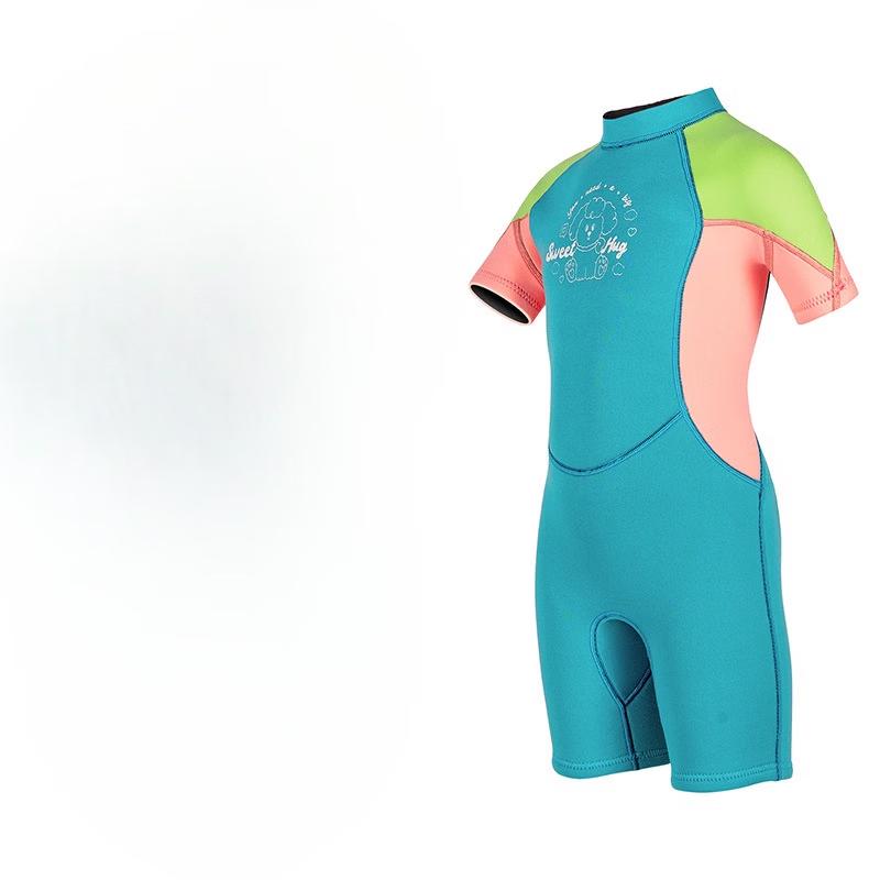 PULIAN Kids Short Sleeve One-Piece Wetsuit