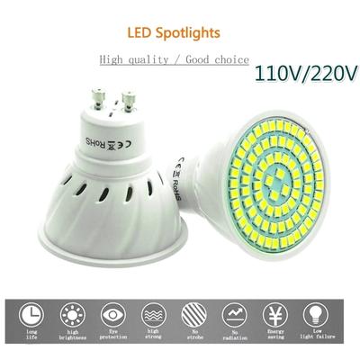 1PC GU10 220V Lampe Strahler LED Birne SMD Spot Licht 220V 210V Energiesparend