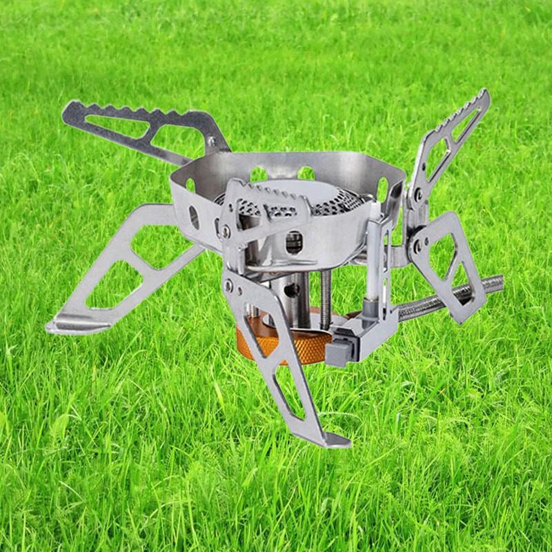 Windproof Outdoor Split Camping Gas Stove Kit