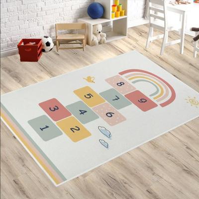 Digitale Spellen Vloerkleed voor Vroege Educatie Kinderen Springrooster Cartoon Patroon Voetmat Woonkamer Bank Salontafel Antislipmat