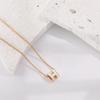 Pony's White 18K Gold Plated 'H' Initial Necklace - Elegant, High-End, Non-Fading Clavicle Chain